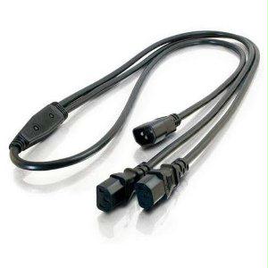 C2g 6ft 16 Awg 1-to-2 Power Cord Splitter (1 Iec320c14 To 2 Iec320c13)