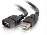 C2g 2m Usb 2.0 A Male To A Female Extension Cable - Black (6.6ft)