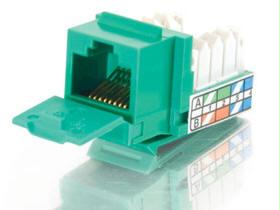 Legrand 90anddeg; Cat5e Rj45 Utp Keystone Jack - Green