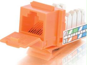 Legrand 90anddeg; Cat5e Rj45 Utp Keystone Jack - Orange