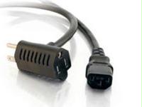 C2g 3ft 16 Awg Universal Power Cord With Extra Outlet