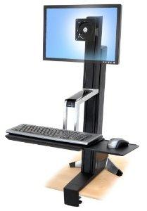 Ergotron Workfit-s,single Ld Sit-stand Workstation (black).convert Any Surface I