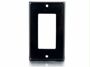 C2g Decorative Single Gang Wall Plate - Black