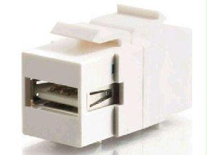 C2g Snap-in Usb A/b Female Keystone Insert Module - White (taa Compliant)