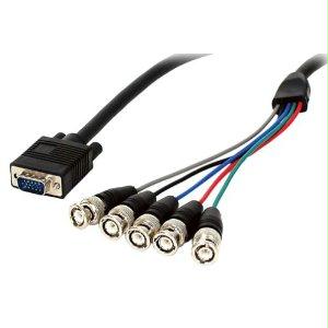 Startech 6 Ft Coax Hd15 Vga To 5 Bnc Monitor Cable   M/m