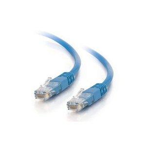 C2g 25ft Cat5e Molded Solid Unshielded (utp) Ethernet Network Patch Cable - Blue