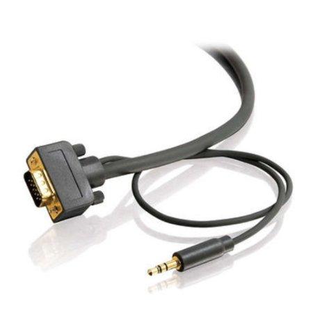 C2g 35ft Fleximaandtrade; Hd15 Uxga + 3.5mm Stereo Audio M/m Monitor Cable