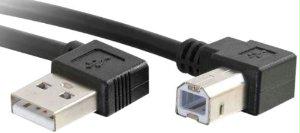 C2g 1m Usb 2.0 Right Angle A/b Cable - Black (3.3ft)