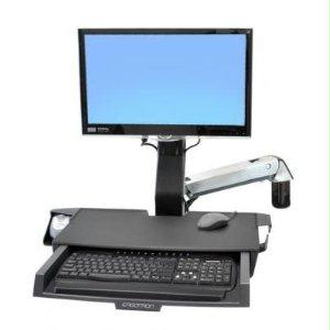 Ergotron Styleview Sit-stand Combo Arm With Worksurface.holds A Monitor,bar-code