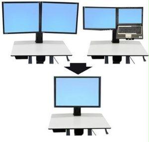 Ergotron Workfit Conversion Kit: Dual Or Lcd & Laptop To Single Hd.this Kit Conv