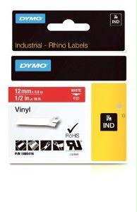 Dymo Rhino 1/2in Red Vinyl-12mm