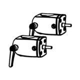 Ergotron Ds100 Outboard Pole Clamps.these Pole Clamps Attach A 55in-wide Crossba