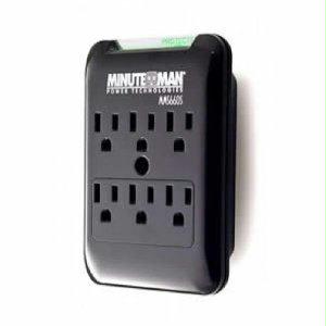 Minuteman Ups Six Grounded Outlets, High Visibility Green Led Protection Indicator, Wall-tap A