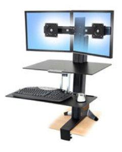 Ergotron Workfit-s,workfit-s,dual Monitor With Worksurface+ (black).convert Any