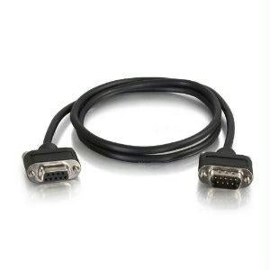 C2g 6ft Serial Rs232 Db9 Null Modem Cable With Low Profile Connectors M/f - In-wall