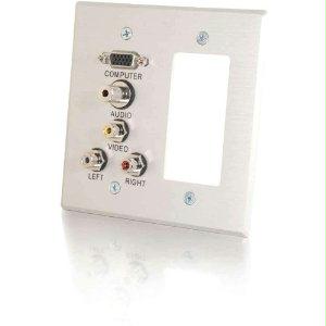 C2g Double Gang Hd15 + 3.5mm + Rca Audio/video + Decora-style Cut-out Wall Plate - B