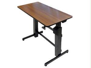 Ergotron Workfit-d,sit-stand Desk (walnut) Stand Up Or Sit Down As You Work.safe