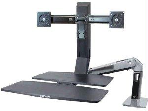 Ergotron Workfit-a,dual Monitor With Worksurface+.ideal For Corner Workstations