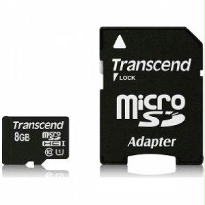 Transcend Information 8gb Microsdhc Class10 U1 W/adapter