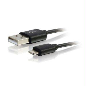 C2g 1m Lightning Cable-usb A Male To Lightning Male Sync And Charging Cable Blac