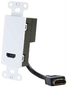 C2g Hdmi Pass Through Wall Plate - White