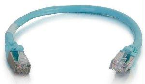 C2g 10ft Cat6a Snagless Shielded (stp) Network Patch Cable - Aqua