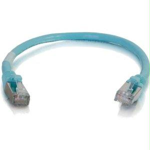 C2g 25ft Cat6a Snagless Shielded (stp) Network Patch Cable - Aqua