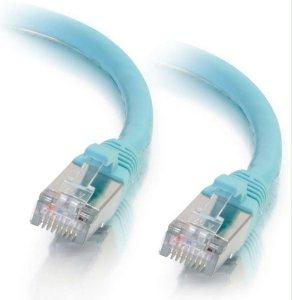 C2g 6in Cat6a Snagless Shielded (stp) Network Patch Cable - Aqua