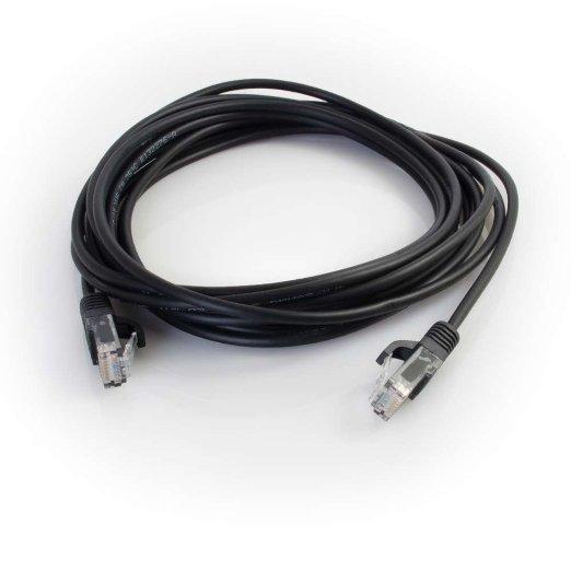 C2g 1.5ft Cat5e Snagless Unshielded (utp) Slim Ethernet Network Patch Cable - Black