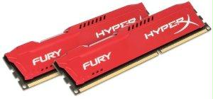 Kingston 16gb 1600mhz Ddr3 Hyperx Fury Red Series (kit Of 2)