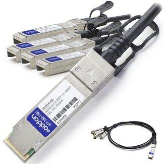 Add-on Addon Hp Jg331a Compatible Taa Compliant 40gbase-cu Qsfp+ To 4xsfp+ Direct Attac