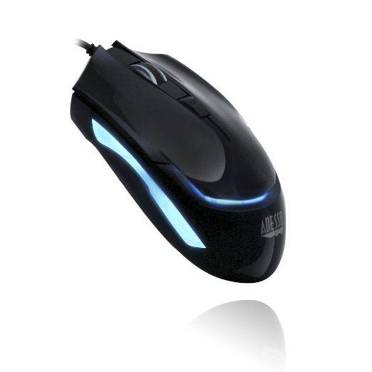 Adesso G1 Led Illuminated Ergonomic Usb Optical Mouse , With 4 Dpi Switching.