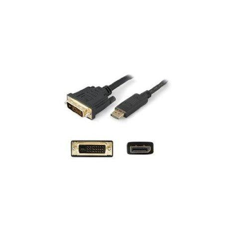 Add-on Addon 10ft Displayport Male To Dvi-d Dual Link (24+1 Pin) Male Black Adapter Cab