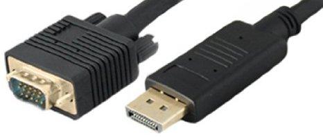 Add-on Addon 6ft Displayport Male To Vga Male Black Adapter Cable