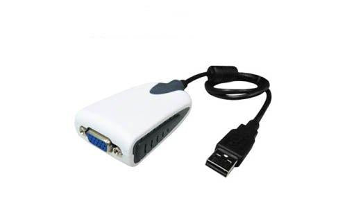 Add-on Addon 20.00cm (8.00in) Usb 2.0 (a) Male To Vga Female Black Usb Video Adapter