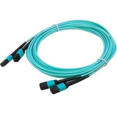 Add-on This Is A 2-pack Of 10m Mpo (female) To Mpo (female) 12-strand Aqua Straight Ris