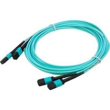 Add-on This Is A 2-pack Of 10m Mpo (female) To Mpo (female) 12-strand Aqua Straight Ris