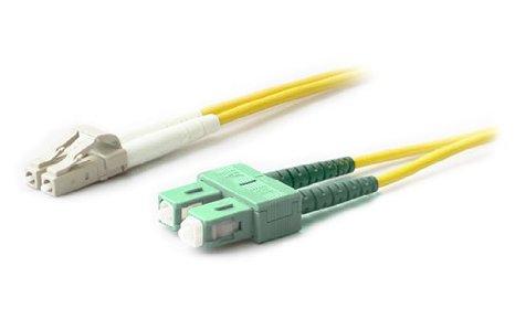 Add-on This Is A 3m Lc (male) To Angled Sc (male) Yellow Duplex Riser-rated Fiber Patch