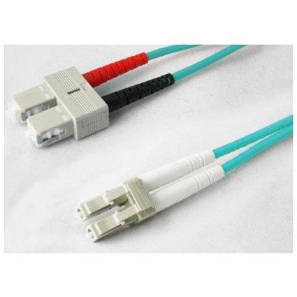 Add-on This Is A 1m Lc (male) To Sc (male) Aqua Duplex Riser-rated Fiber Patch Cable. A