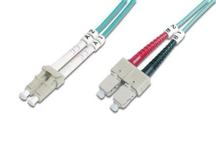 Add-on This Is A 2m Lc (male) To Sc (male) Aqua Duplex Riser-rated Fiber Patch Cable. A