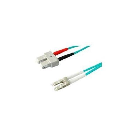 Add-on This Is A 5m Lc (male) To Sc (male) Aqua Duplex Riser-rated Fiber Patch Cable. A