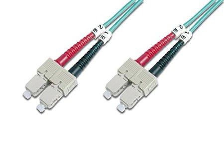 Add-on This Is A 10m Sc (male) To Sc (male) Aqua Duplex Riser-rated Fiber Patch Cable.