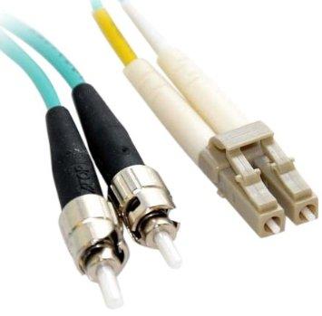 Add-on This Is A 10m Lc (male) To St (male) Aqua Duplex Riser-rated Fiber Patch Cable.