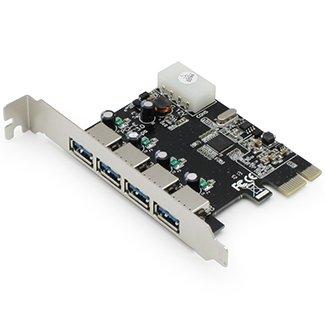 Add-on Addon Quad Open Usb 3.0 Port Pcie X1 Host Bus Adapter