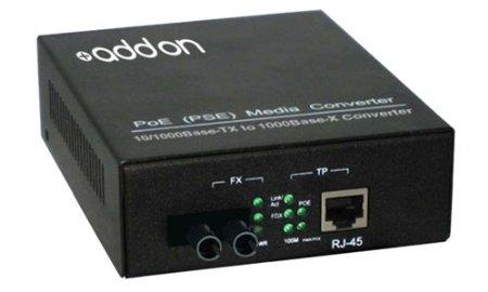 Add-on Addon 10/100/1000base-tx(rj-45) To 1000base-sx(st) Mmf 850nm 550m Poe Media Conv