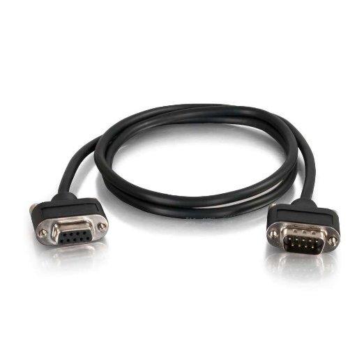 C2g 15ft Serial Rs232 Db9 Cable With Low Profile Connectors M/f - In-wall Cmg-rated