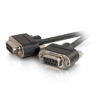 C2g 12ft Serial Rs232 Db9 Cable With Low Profile Connectors F/f - In-wall Cmg-rated