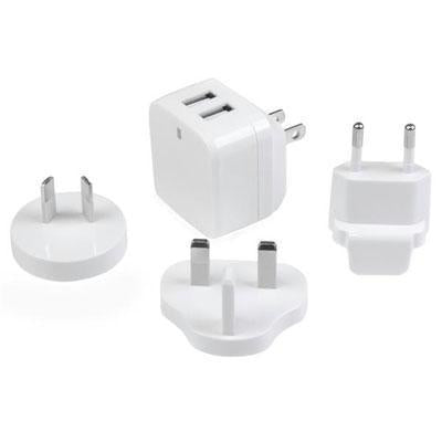 Startech Dual-port Usb Wall Charger - International Travel - 17w/3.4a - White