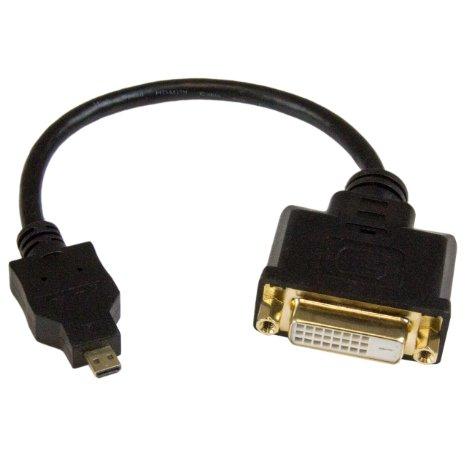 Startech Micro Hdmi To Dvi-d Adapter M/f - 8in