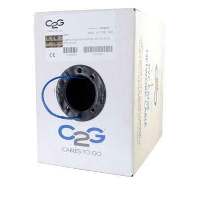 C2g 1000ft Cat5e Solid Plenum Cmp Cbl Blue